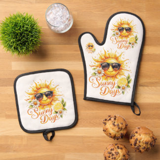 Zomer Citaten van het Strand aan de Kust Ovenwant & Pannenlap Set
