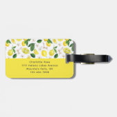 Zomer Citrus citroen Monogram Bagagelabel (Achterkant horizontaal)