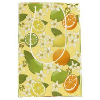 Zomer Citrus en Bloesems Gift Bag Medium Cadeauzakje