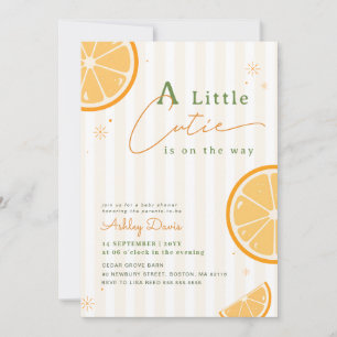 Zomer Citrus Kleine Moppie Oranje Baby Shower Kaart