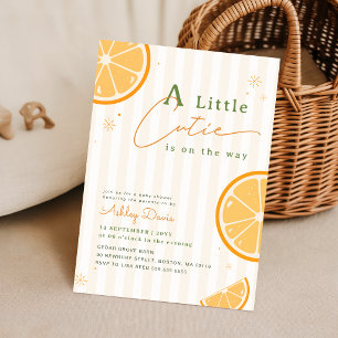 Zomer Citrus Kleine Moppie Oranje Baby Shower Kaart