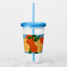 Zomer Citrus Sinaasappel Artistic Tumbler