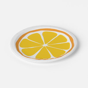 Zomer Citrus Sinaasappel Papier Borden Papieren Bordje
