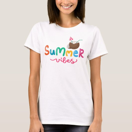 Zomer Cocktail Dames T-shirt (Voorkant)