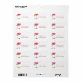 Zomer Cocktails Adresetiketten Etiket (Full Sheet)