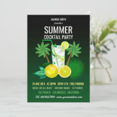 Zomer Cocktails Feest Kaart (Staand voorkant)