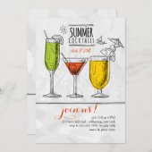 Zomer Cocktails uitnodiging (Voorkant / Achterkant)
