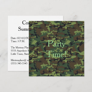 Zomer Cookout Camouflage Militair Groen Patroon Kaart