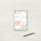Zomer dagelijkse planner notitieblok post-it® notes (Op bureau)