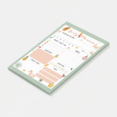 Zomer dagelijkse planner notitieblok post-it® notes (Schuin)