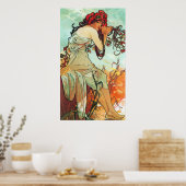 Zomer, de Seizoenen, Mucha Poster (Keuken)