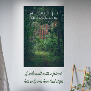 Zomer dennenbos pad poster