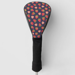 Zomer Donkere blauwe en rode Hoesje met Golfkop Golfheadcover