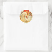  zomer door Alphonse Mucha Ronde Sticker (Tas)
