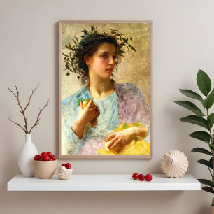 Zomer door William Bouguereau Poster