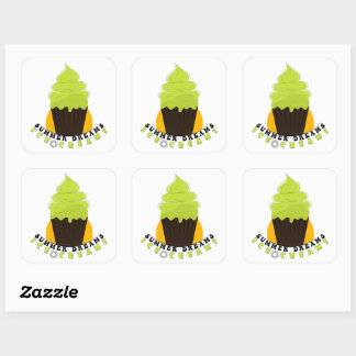 Zomer dromen Ijsjes Vierkante Sticker