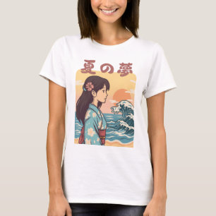 Zomer Droom Japanse Golf Meisje T-shirt