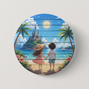 Zomer droom ronde button 5,7 cm