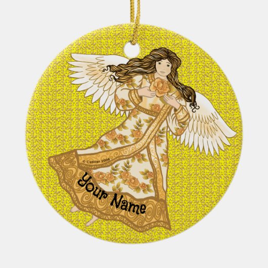 Zomer engel keramisch ornament (Voorkant)
