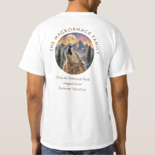 Zomer Familiebijeenkomst Huilende Wolf Berg Zonson T-shirt