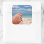 Zomer feestdagen vierkante sticker (Tas)