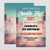 Zomer Festival Verjaardag Party Uitnodiging (Voorkant / Achterkant)