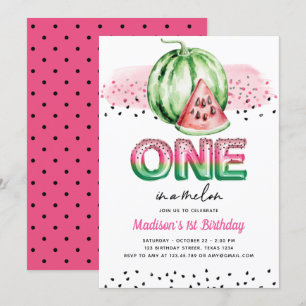 Zomer Folie Ballonbrieven Melon Eerste Verjaardag Kaart