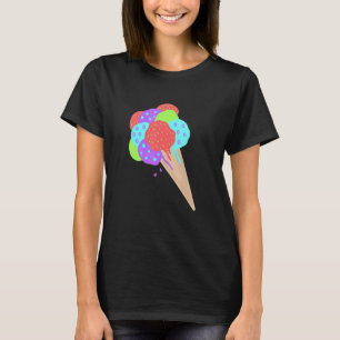 Zomer Food Graphic met negen schep koel ijs C T-shirt