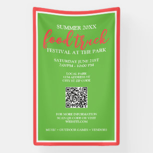 Zomer Food Truck Festival Event Verticaal Spandoek