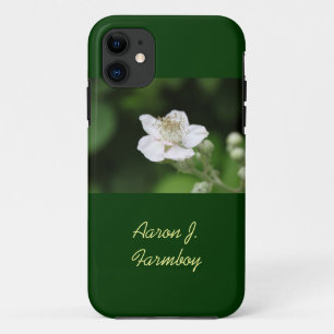 Zomer framboos bloem groene iPhone 5 hoes. 11 Hoesje