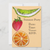 Zomer fruit cocktail tuin feest viering kaart (Voorkant)