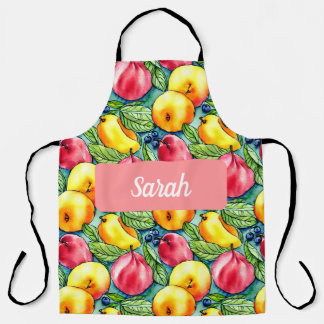Zomer fruit waterverf patroon schort