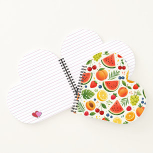 Zomer Fruitpatroon Stof Tropische Watermeloen Notitieboek