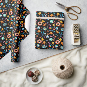 Zomer Fun Patroon roze Cadeaupapier