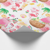 Zomer Fun Tropical Beach Cadeaupapier (Hoek)