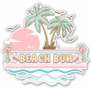 Zomer Fun Tropisch strandleven Sticker