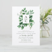 Zomer gebladerte kraft bruiloft uitnodiging (Staand voorkant)