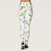 Zomer gebroken wit bloemenpatroon leggings (Achterkant)