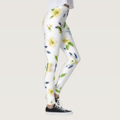 Zomer gebroken wit bloemenpatroon leggings (Rechts)