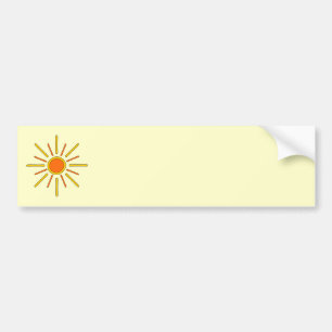 Zomer. Geel en oranje. Bumpersticker