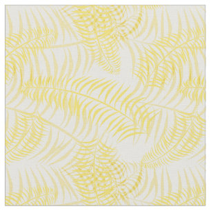 Zomer Geel Witte Palmprint Stof
