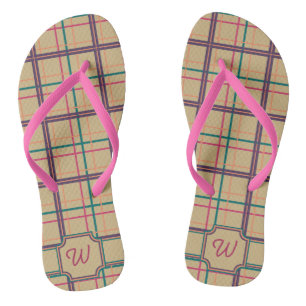 Zomer geruite Flip Flops
