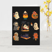 Zomer Ghost Pumpkin Halloween Spooky Summer T Kaart (Gele Bloem)
