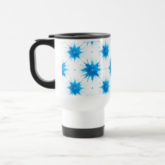 Zomer Golven Blauw Splashes Geometrische Reismok Reisbeker