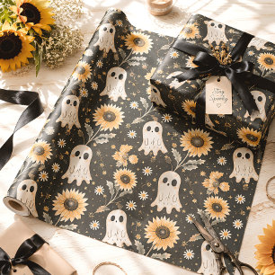 Zomer Goth Geesten & Zonnebloemen Cadeaupapier