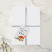 Zomer Gouden Klaproos Bruiloft Dank u Cadeaulabel (Met Touw)