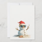 Zomer Grappige Kerst in Juli Sneeuwman Zonnebril Kaart (Achterkant)
