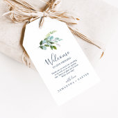 Zomer groen Dubbelzijdig bruiloft welkom Cadeaulabel