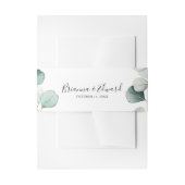 Zomer Groen Eucalyptus Bladgroen Bruiloft Uitnodig Uitnodigingen Wikkel (Voorkant Voorbeeld)