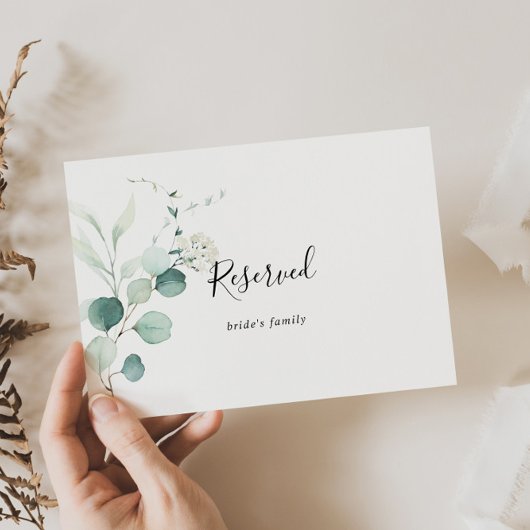 Zomer groen Eucalyptus Bruiloft Gereserveerd Bord